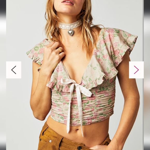 Free People - Nala Floral Top - Picture 1 of 5